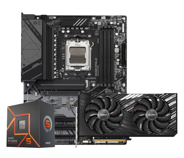 Polecany zestaw Ryzen 5 7600+Radeon RX 7700 XT Challenger OC 12GB+B650 EAGLE - 1477483 - zdjęcie